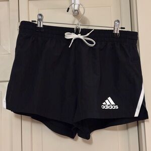 adidas Women's Black Shorts with White Accents